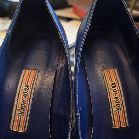 Vintage Blue Studded Heels, Size 6 - Picture 5 of 8